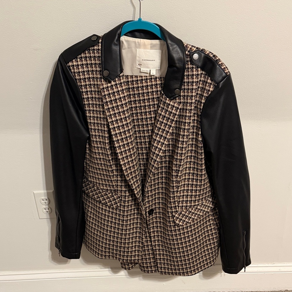 Anthropologie houndstooth suit set